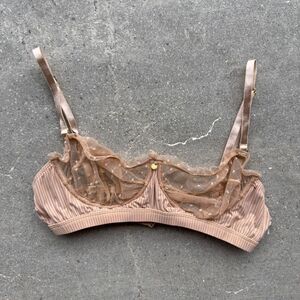 GOOSEBERRY INTIMATES TAN BALCONETTE BRA SZ M